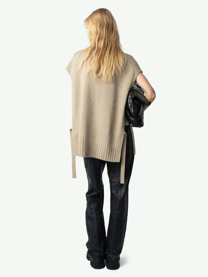 Women Zadig and Voltaire Sweaters and Cardigans Maddy Cashmere Sweater Oatmeal