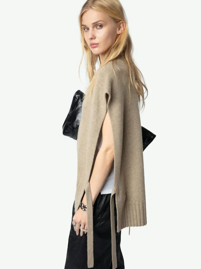 Women Zadig and Voltaire Sweaters and Cardigans Maddy Cashmere Sweater Oatmeal