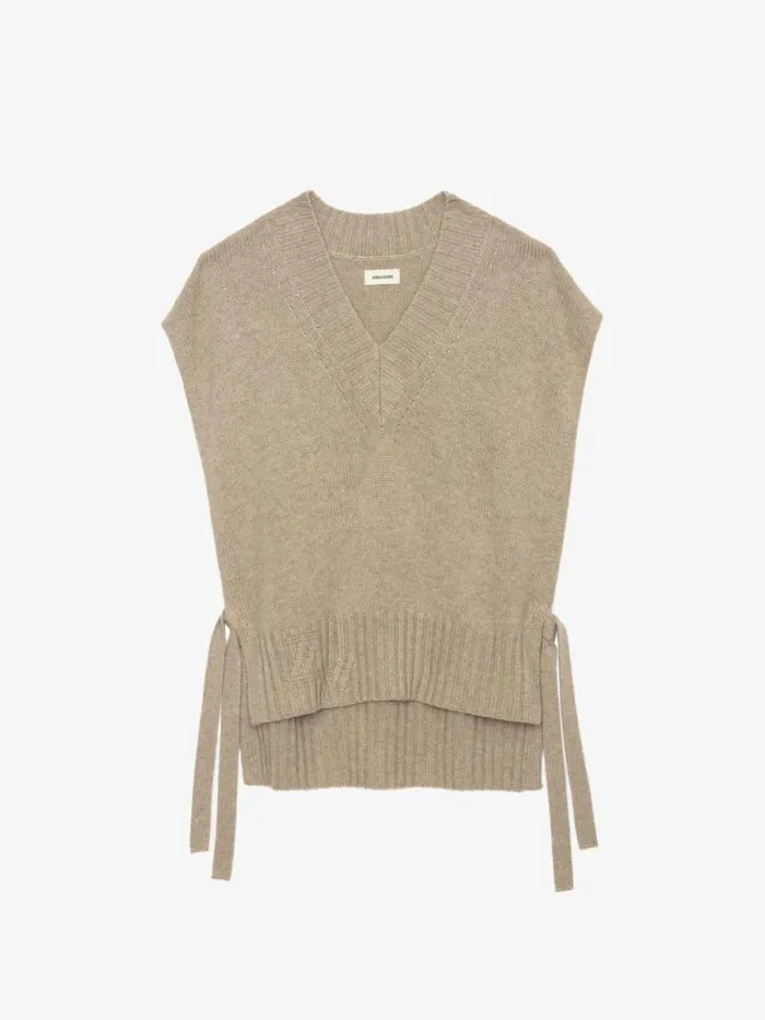 Women Zadig and Voltaire Sweaters and Cardigans Maddy Cashmere Sweater Oatmeal