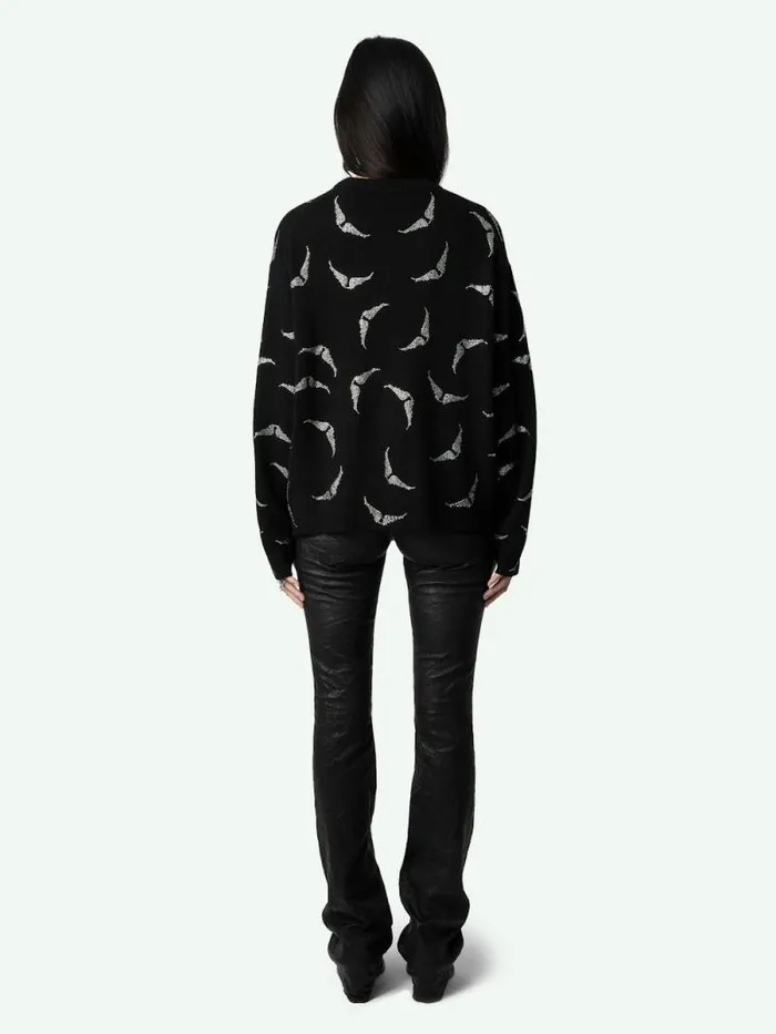 Women Zadig and Voltaire Sweaters and Cardigans Markus Diamant Wings Cashmere Sweater Black