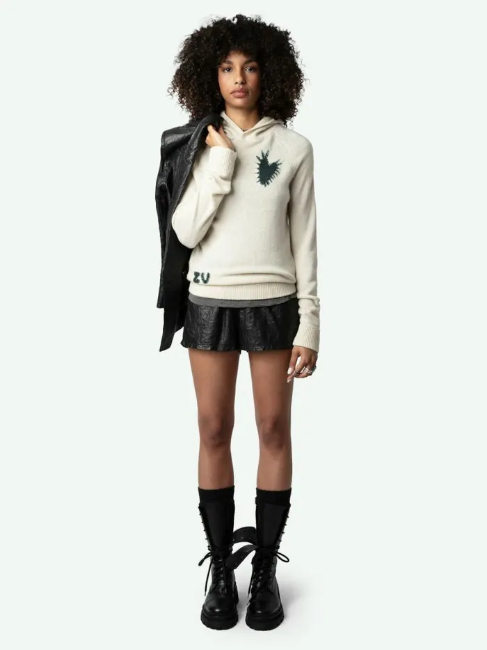 Women Zadig and Voltaire Sweaters and Cardigans Moony Cashmere Sweater Flake