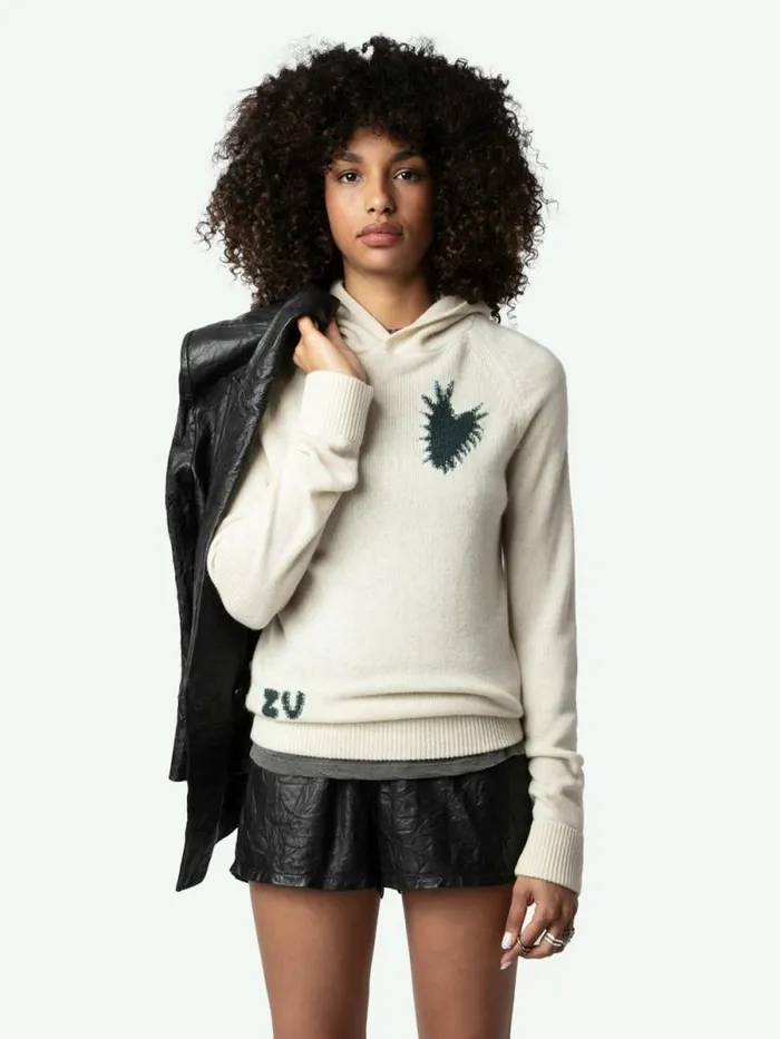 Women Zadig and Voltaire Sweaters and Cardigans Moony Cashmere Sweater Flake Women Zadig and Voltaire Sweaters and Cardigans Moony Cashmere Sweater Flake