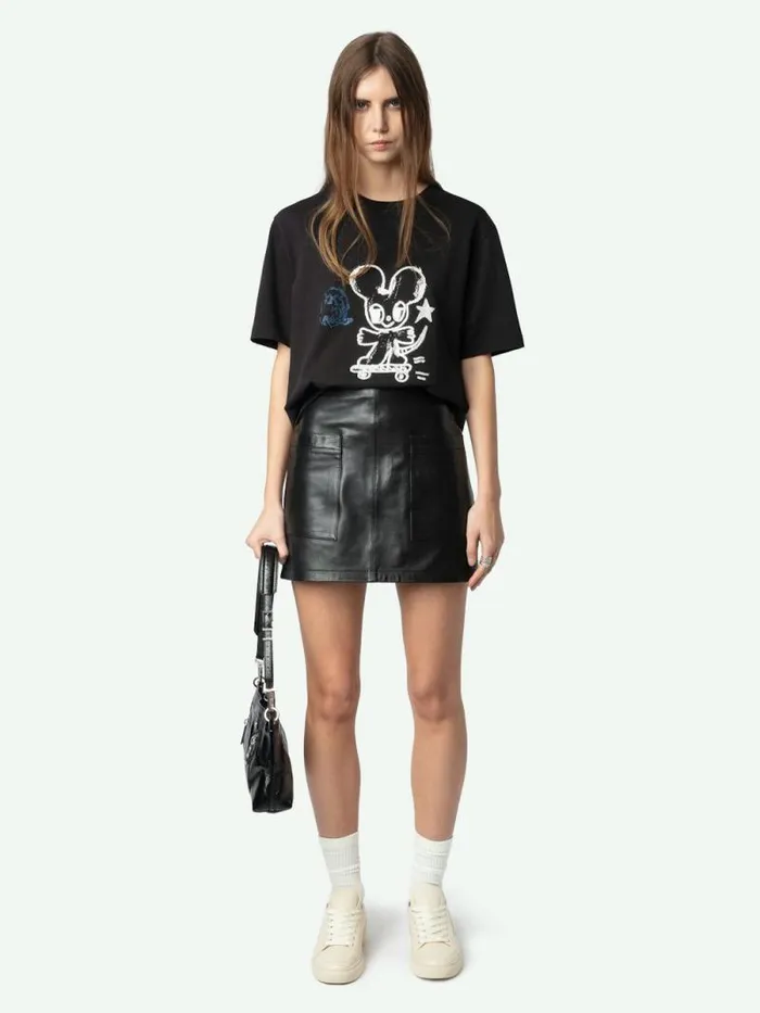 Women Zadig and Voltaire TShirts Edwin Tshirt Black