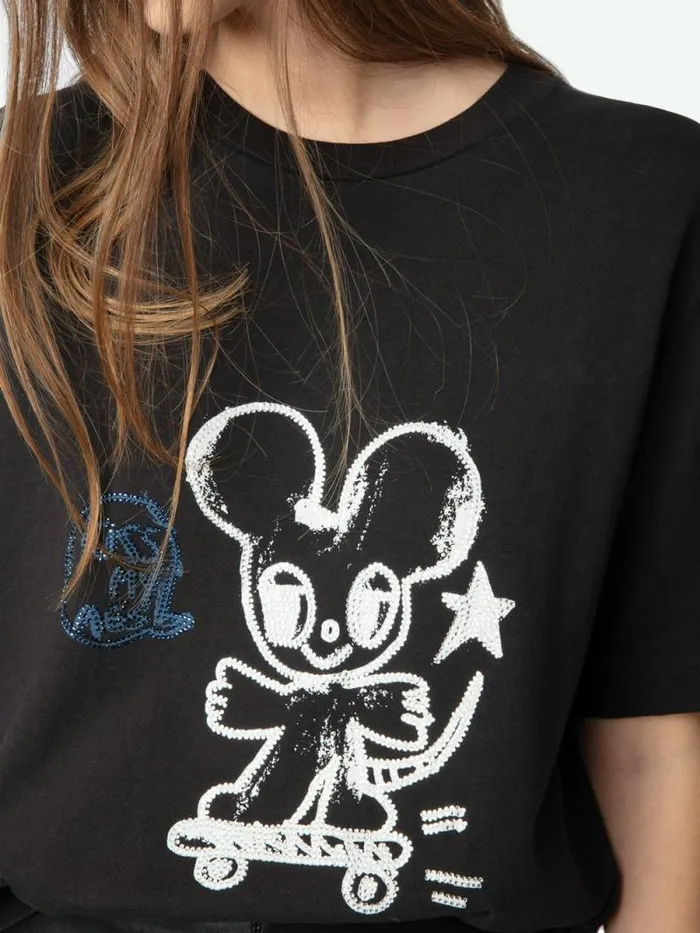 Women Zadig and Voltaire TShirts Edwin Tshirt Black