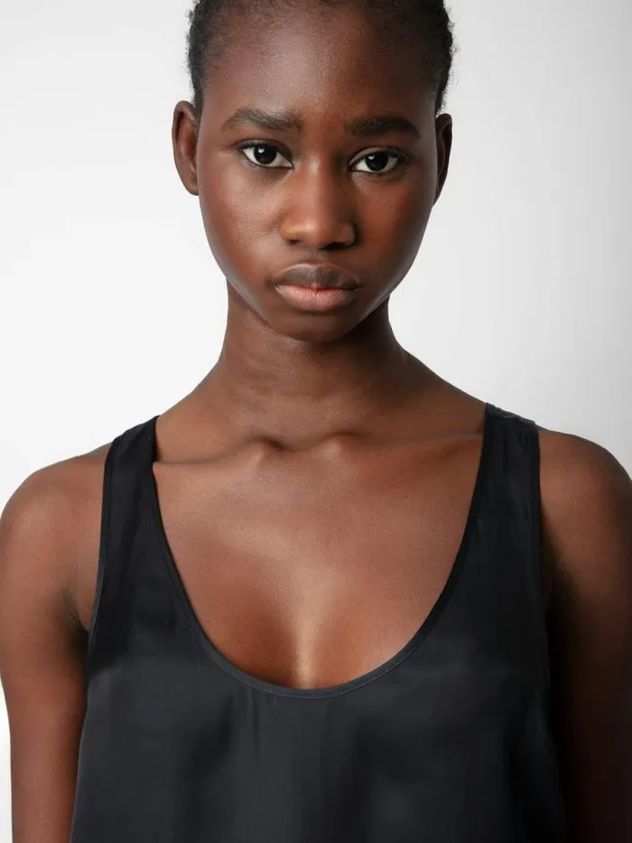 Women Zadig and Voltaire Tops and Shirts Carys Satin Top Black