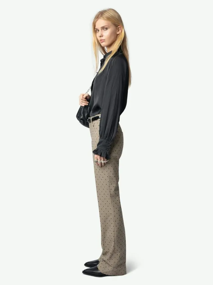 Women Zadig and Voltaire Tops and Shirts Thely Satin Shirt Black