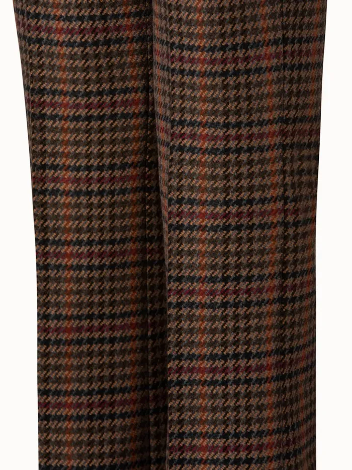 Wool Check Bootcut Pants Caramelmulticolor Women Akris Pants