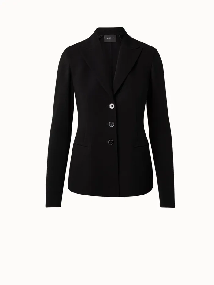 Wool DoubleFace Jacket Black Women Akris Jackets