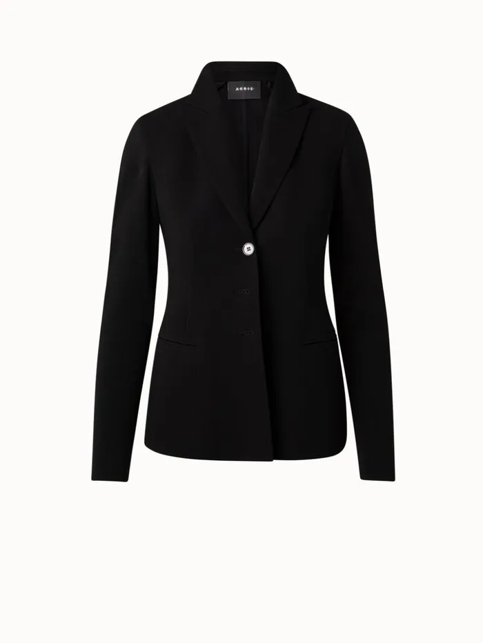 Wool DoubleFace Jacket Black Women Akris Jackets