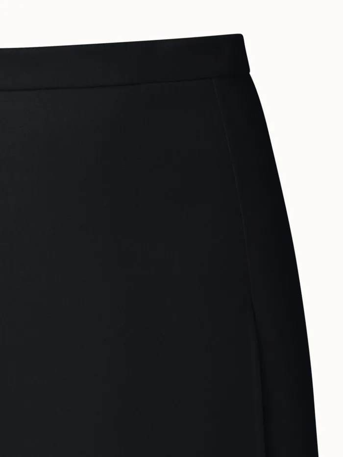 Wool DoubleFace Short Skirt Black Women Akris Skirts