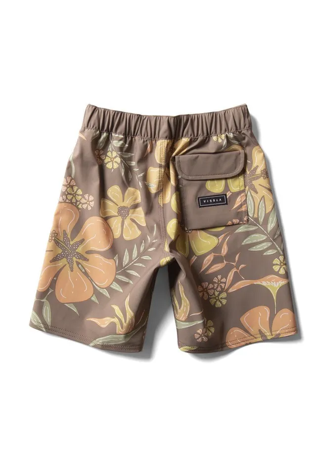 Youth Boardshorts Vissla Garden Isle 138243 Kids Boardshort Kangaroo