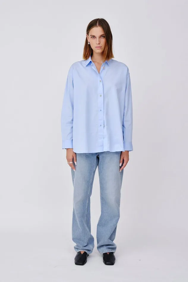 Zara 8211 Chambrey Blue Women Won Hundred Shirts and Blouses